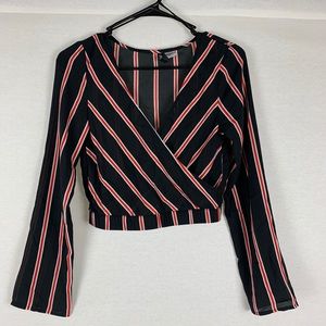 Stripped Long Sleeve Blouse